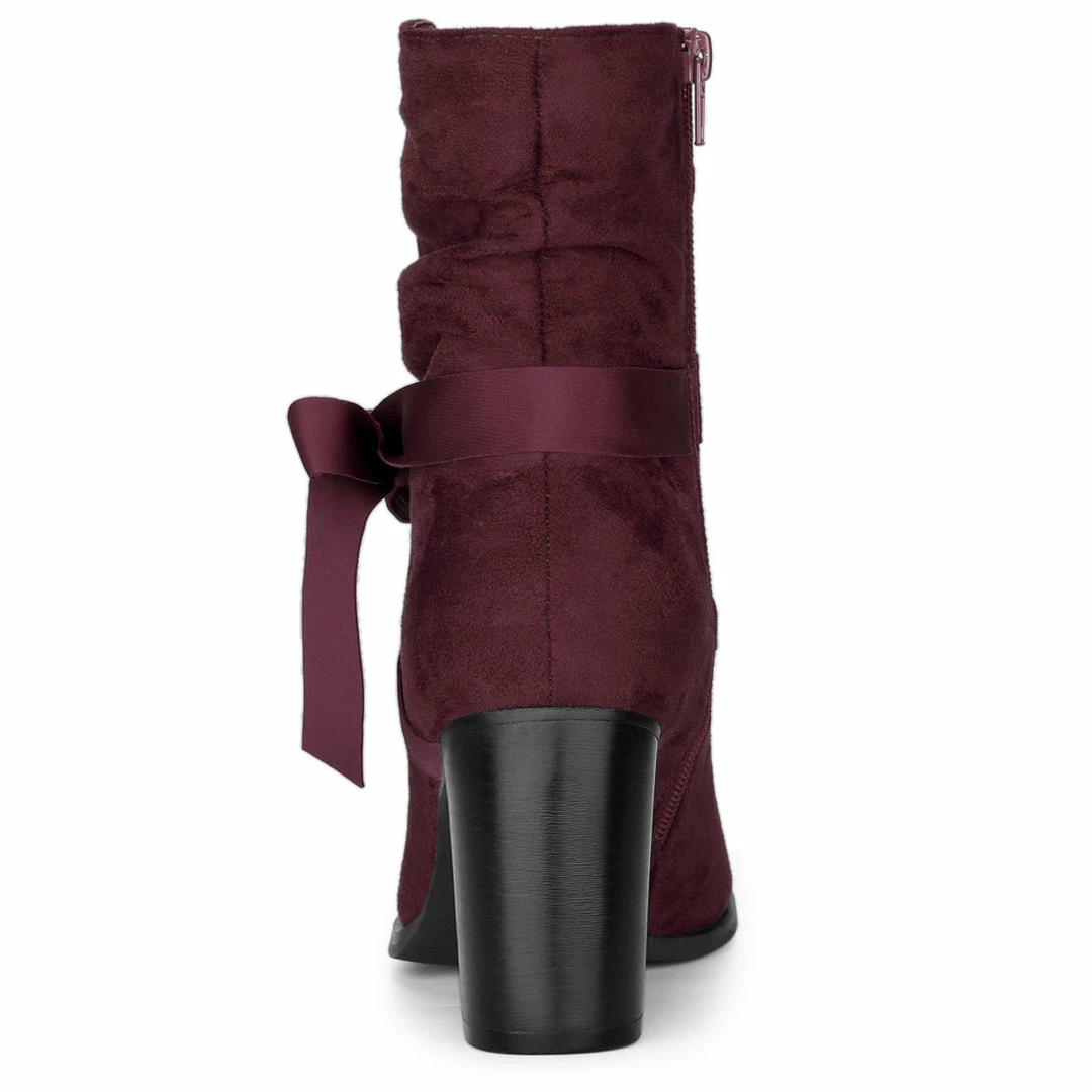 Allegra K Shoes Women's Slouchy Chunky Heel Ankle Boots 14 Allegra K Shoes Women's Slouchy Chunky Heel Ankle Boots