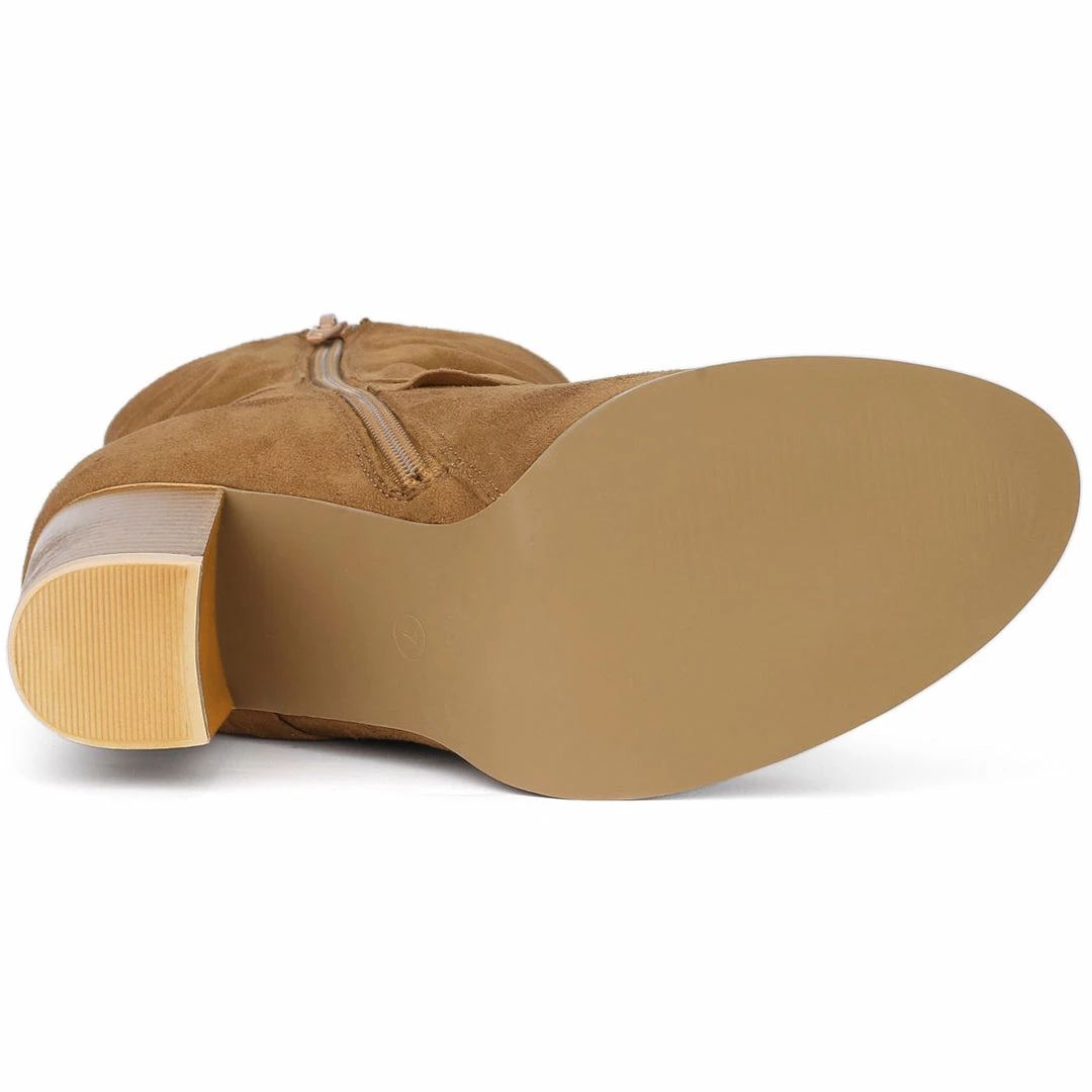 Allegra K Shoes Women's Slouchy Chunky Heel Ankle Boots 23 Allegra K Shoes Women's Slouchy Chunky Heel Ankle Boots