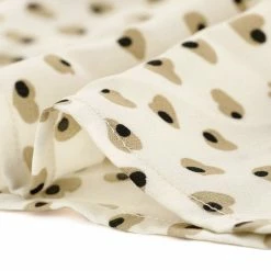 Allegra K Women's Heart Printed Point Collar Tie Bow Neck Button Down Shirt Blouse