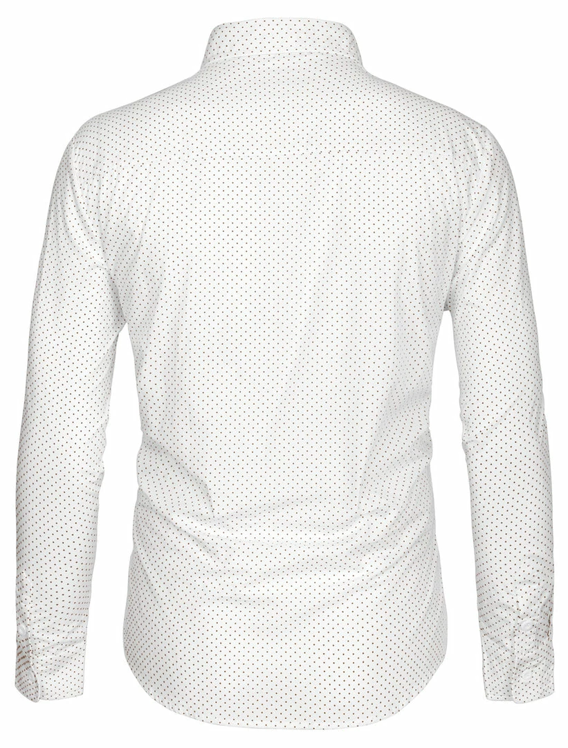 Allegra K Men's Shirts Long Sleeve Polka Dots Prints Slim Fit Button Up Casual Shirt 16 Allegra K Men's Shirts Long Sleeve Polka Dots Prints Slim Fit Button Up Casual Shirt