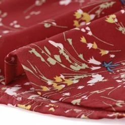 Allegra K Women's Pleated V-neck Long Sleeve Floral Faux Pocket Shirt Blouse