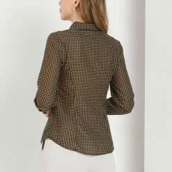 Allegra K Women's Polka Dots Long Sleeve Button Down Shirt Work Top 14 Allegra K Women's Polka Dots Long Sleeve Button Down Shirt Work Top