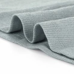 Allegra K Women's Metallic Sparkle Glitter Top Blouse Crew Neck Puff Long Sleeve Vintage Knit Shirt