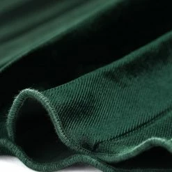 Allegra K Women's High Elastic Waist Velvet Pleated Swing Midi Skirt