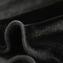 Allegra K Women's High Elastic Waist Velvet Pleated Swing Midi Skirt