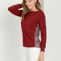 Allegra K Women's Casual Cotton Lightweight T Shirt Long Sleeves Tunic Tops 14 Allegra K Women's Casual Cotton Lightweight T Shirt Long Sleeves Tunic Tops