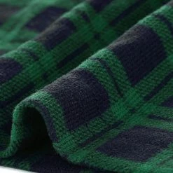 Allegra K Women's Turtleneck Long Sleeve Slim Plaid Shirt Blouse