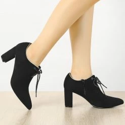 Allegra K Women's British Style Block Heel Oxfords Shoes 26 Allegra K Women's British Style Block Heel Oxfords Shoes