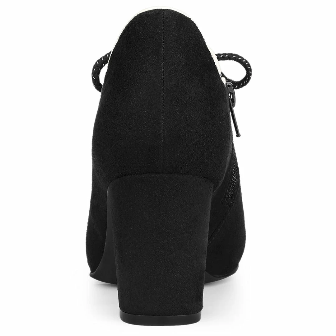 Allegra K Women's British Style Block Heel Oxfords Shoes 7 Allegra K Women's British Style Block Heel Oxfords Shoes