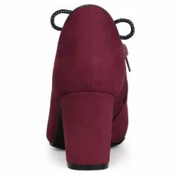 Allegra K Women's British Style Block Heel Oxfords Shoes 35 Allegra K Women's British Style Block Heel Oxfords Shoes