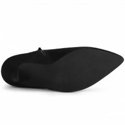 Allegra K Women's Pointed Toe Bow Decor Stiletto Heel Ankle Boots