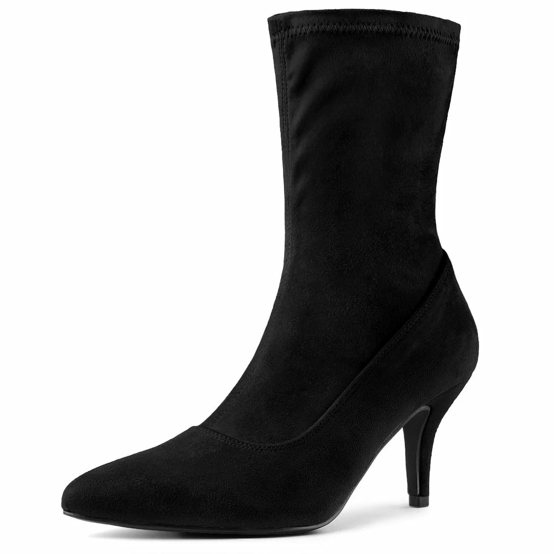 Allegra K Women's Pointy Toe Stiletto Heels Ankle Boots Shoes 11 Allegra K Women's Pointy Toe Stiletto Heels Ankle Boots Shoes