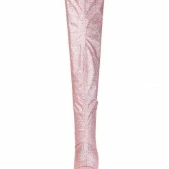 Allegra K Shoes Women's Glitter Pointed Toe Stiletto Heel Over The Knee High Boots 30 Allegra K Shoes Women's Glitter Pointed Toe Stiletto Heel Over The Knee High Boots