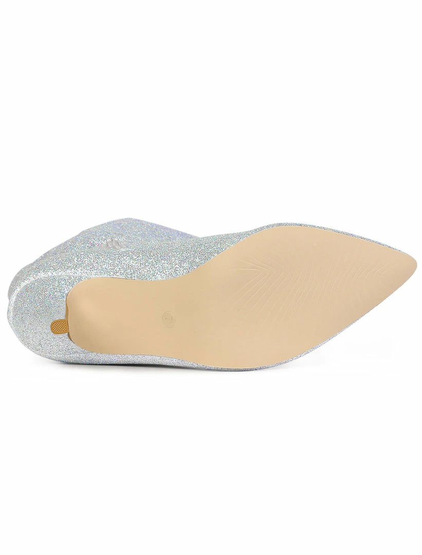 Allegra K Shoes Women's Glitter Pointed Toe Stiletto Heel Over The Knee High Boots 23 Allegra K Shoes Women's Glitter Pointed Toe Stiletto Heel Over The Knee High Boots