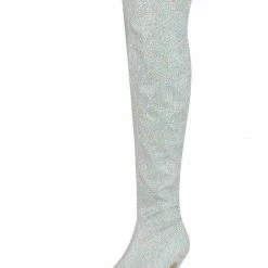 Allegra K Shoes Women's Glitter Pointed Toe Stiletto Heel Over The Knee High Boots 39 Allegra K Shoes Women's Glitter Pointed Toe Stiletto Heel Over The Knee High Boots
