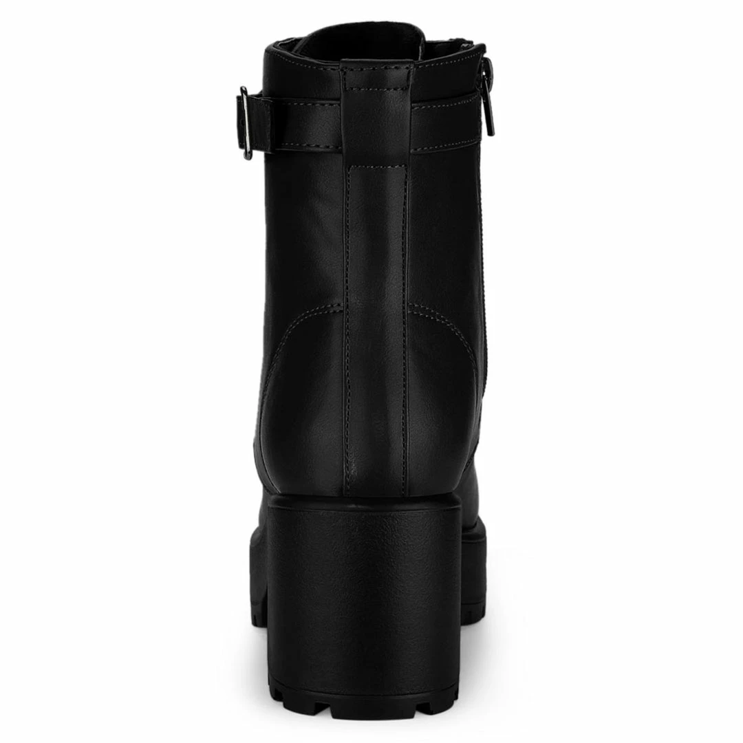 Allegra K Women's Zip Chunky Heel Platform Ankle Combat Boots Shoes 21 Allegra K Women's Zip Chunky Heel Platform Ankle Combat Boots Shoes