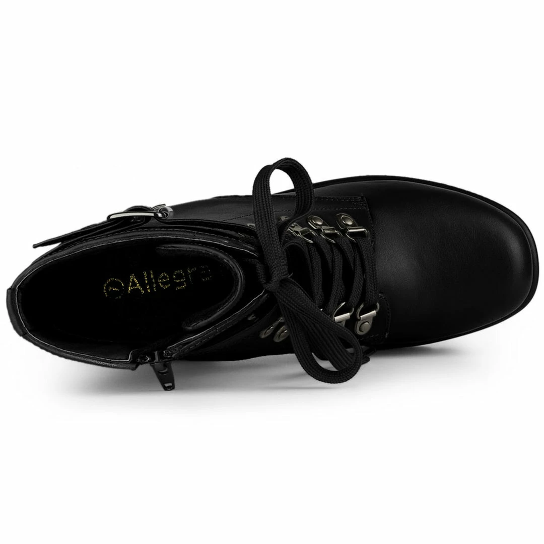 Allegra K Women's Zip Chunky Heel Platform Ankle Combat Boots Shoes 22 Allegra K Women's Zip Chunky Heel Platform Ankle Combat Boots Shoes