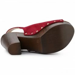 Allegra K Women's Open Toe Slingback Platform Chunky Heel Sandals