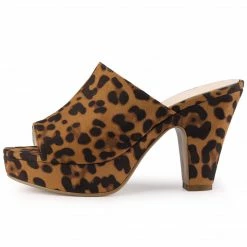 Allegra K Women's Open Toe Platform Chunky Heel Slides Sandals Shoes 73 Allegra K Women's Open Toe Platform Chunky Heel Slides Sandals Shoes