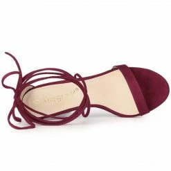 Allegra K Women's Platform Stiletto Heels Lace Up Sandals Shoes