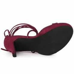 Allegra K Women's Platform Stiletto Heels Lace Up Sandals Shoes