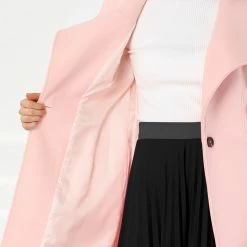 Allegra K Women's Classic Stand Collar Long Sleeve Winter Belted Long Coat 61 Allegra K Women's Classic Stand Collar Long Sleeve Winter Belted Long Coat