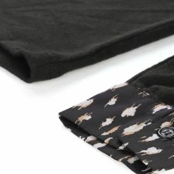 Allegra K Women's Round Neck Long Sleeve Animal Pattern Button Cuff Knit Top Blouse