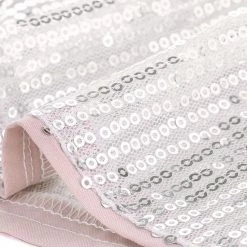 Allegra K Women's Sparkle Silver Sequin V Neck A-Line Piping Strap Camisole Top