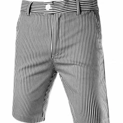 Allegra K Men's Summer Shorts Stripe Slim Fit Flat Front Seersucker Chino Short Pants