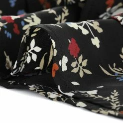 Allegra K Women's Printed Elastic Waist Tiered Ruffle Hem Flowy Midi Skirt