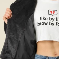 Allegra K Faux Fur Cropped Teddy Jacket Women 93 Allegra K Faux Fur Cropped Teddy Jacket Women