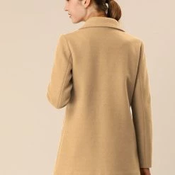 Allegra K Classic Double Breast Peacoat 42 Allegra K Classic Double Breast Peacoat