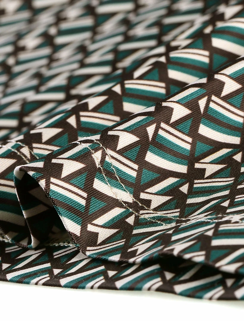 Allegra K Women's Geometric Button Down Shirt Long Sleeve Work Office Collar Tops Blouse 15 Allegra K Women's Geometric Button Down Shirt Long Sleeve Work Office Collar Tops Blouse