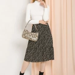 Allegra K Women's Midi Skirts Elastic Waist Floral Tiered Skirt 39 Allegra K Women's Midi Skirts Elastic Waist Floral Tiered Skirt