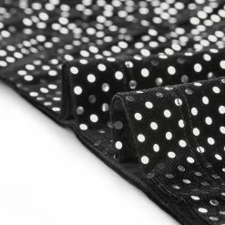 Allegra K Women's Polka Dots Sequin Long Sleeve Pullover V Neck Blouse