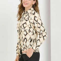 Allegra K Button Down Floral Print Long Sleeves Shirt 31 Allegra K Button Down Floral Print Long Sleeves Shirt