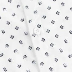 Allegra K Men's Dressed Polka Dots Shirts Short Sleeves Printed Button Down Shirt