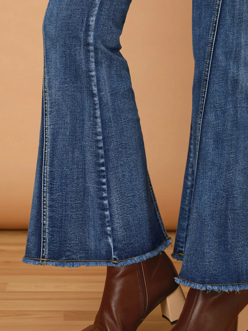 Allegra K Women's Vintage Flare Jean Denim Pants High Waist Stretchy Bell Bottoms Jeans 15 Allegra K Women's Vintage Flare Jean Denim Pants High Waist Stretchy Bell Bottoms Jeans