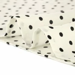 Allegra K Women's Ruffle Polkd Dots Stand Collar Short Sleeve Blouse Tops