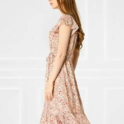 Allegra K Women's Boho Flutter Sleeve Belted Square Neck Ruffled Hem Midi Dress 33 Allegra K Women's Boho Flutter Sleeve Belted Square Neck Ruffled Hem Midi Dress