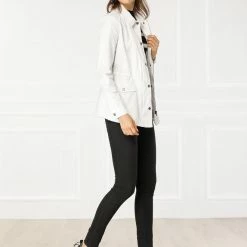 Allegra K Cotton Lightweight Utility Jacket