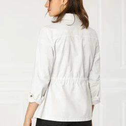 Allegra K Cotton Lightweight Utility Jacket