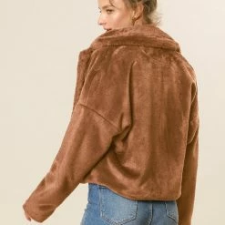 Allegra K Faux Fur Cropped Teddy Jacket Women 69 Allegra K Faux Fur Cropped Teddy Jacket Women