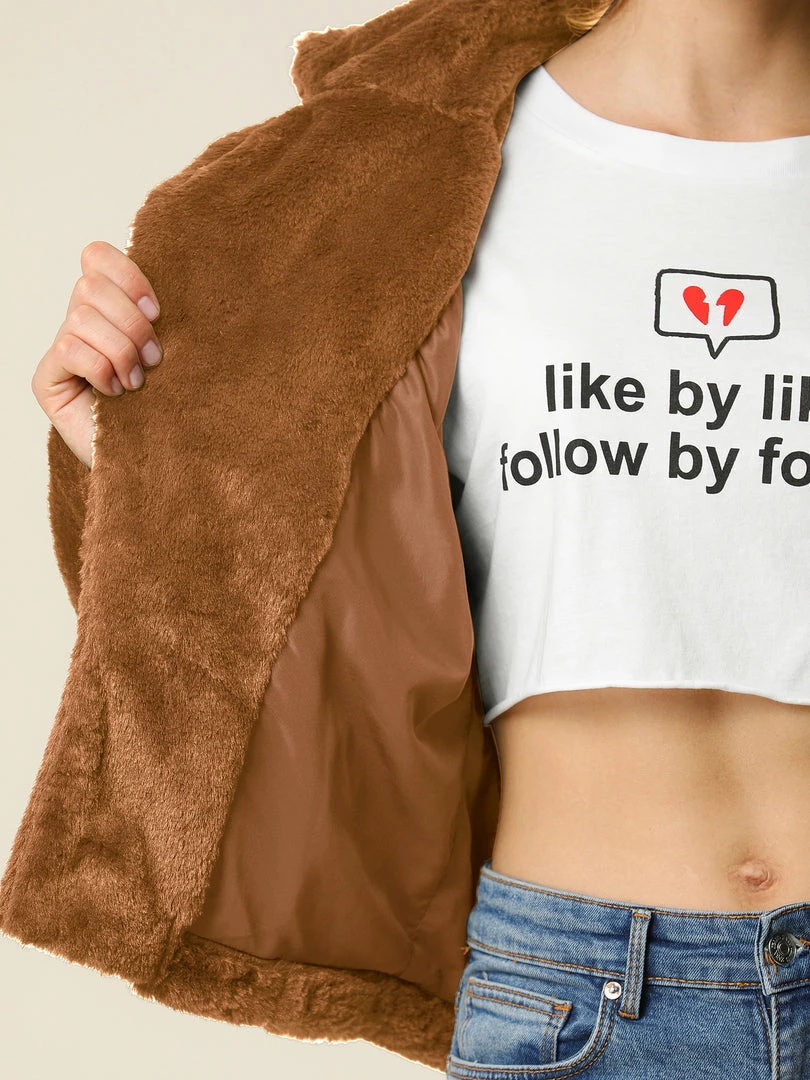 Allegra K Faux Fur Cropped Teddy Jacket Women 10 Allegra K Faux Fur Cropped Teddy Jacket Women