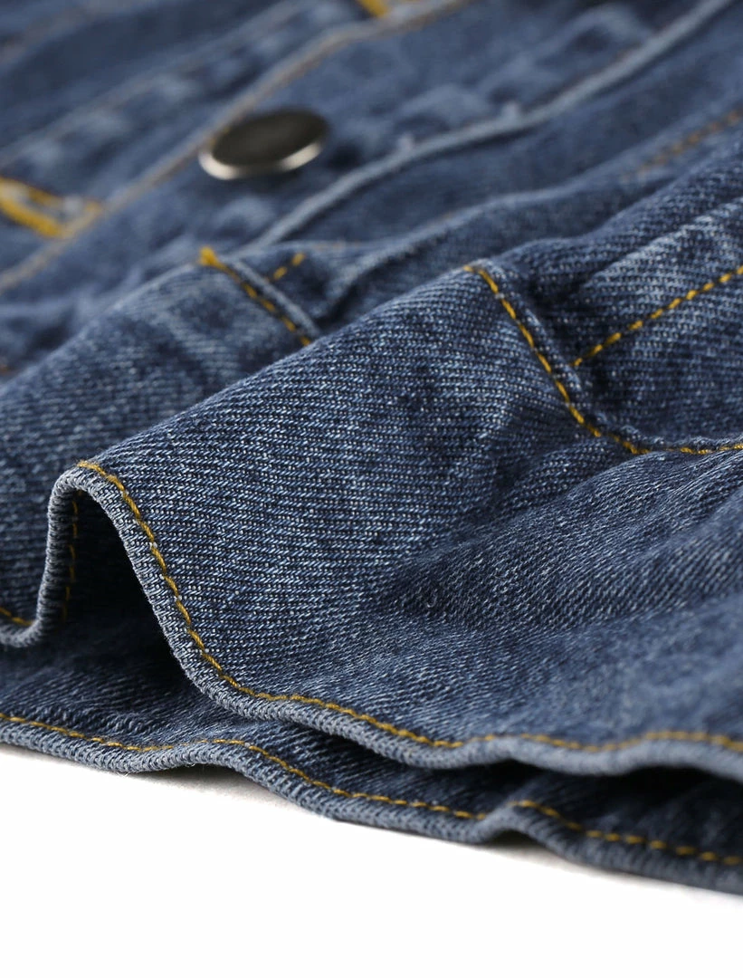 Allegra K Women's Casual Crop Button Down Basic Washed Jean Denim Jacket 15 Allegra K Women's Casual Crop Button Down Basic Washed Jean Denim Jacket