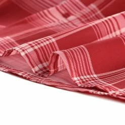 Allegra K Women's Plaid Check Button Down Shirt Short Sleeve Summer Workwear Top Blouse