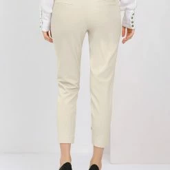 Allegra K Women's Work Office Pants High Waisted Button Flap Pocket Zipper Long Trousers