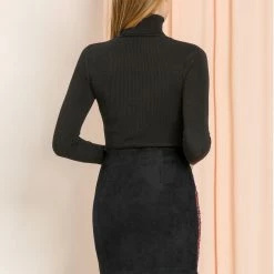 Allegra K Women's Glittery Tweed Faux Suede Casual Short Plaid Mini Skirt