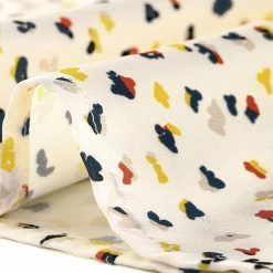 Allegra K Women's Printed Tie V Neck Short Sleeves Straight Loose Blouse Top