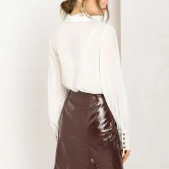 Allegra K Women's Faux Leather High Waisted Party Button Front Pencil Skirt 15 Allegra K Women's Faux Leather High Waisted Party Button Front Pencil Skirt